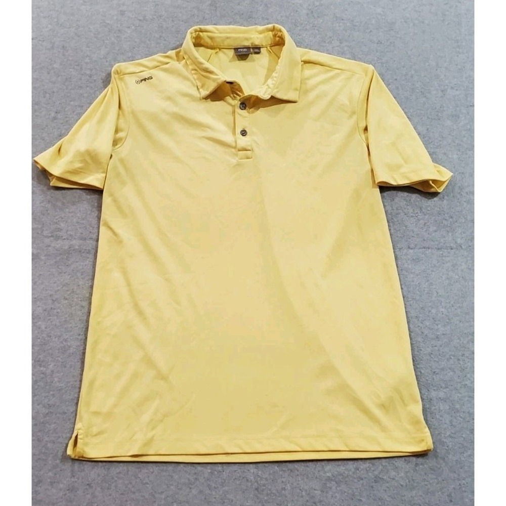 Ping Sensorcool Men's Polo Shirt‎ Yellow Size Large Short Sleeve